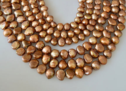 9-10mm and 10-12mm Nugget Shape Dark Brown Color Freshwater Pearl Beads #918
