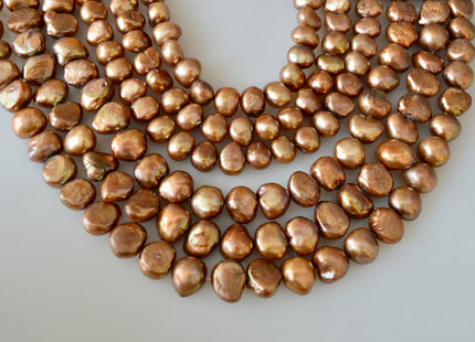 9-10mm and 10-12mm Nugget Shape Dark Brown Color Freshwater Pearl Beads #918