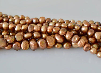 9-10mm and 10-12mm Nugget Shape Dark Brown Color Freshwater Pearl Beads #918