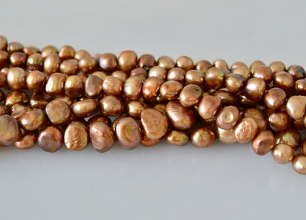 9-10mm and 10-12mm Nugget Shape Dark Brown Color Freshwater Pearl Beads #918