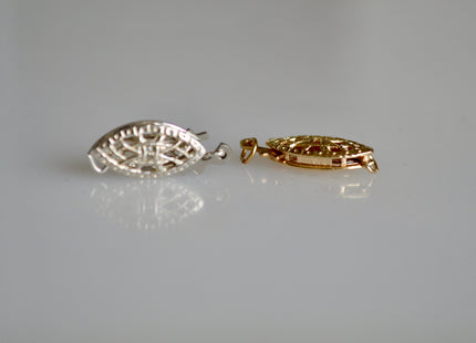 15x6mm Gold-Filled and 925 Sterling Silver Hook Clasp With Open Jump Rings Finding Clasp #10332