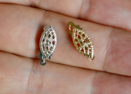 15x6mm Gold-Filled and 925 Sterling Silver Hook Clasp With Open Jump Rings Finding Clasp #10332