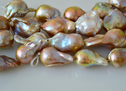 15x25-18-35mm Natural Color JUMBO Baroque Freshwater Irregular Pearl Beads #923