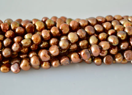 6-7mm Potato Nugget Purple/Pinkish & Dark Brown Color Freshwater Pearl Beads #926