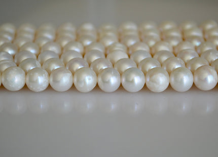 7.5-8.5 mm AA Natural White Potato Freshwater Pearl Beads, Genuine Cultured Pearls, White Natural Freshwater Pearl Beads #572