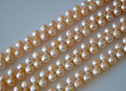 Natural Light Pink Round Button Freshwater Pearl Size 6.5-7 mm, Genuine Freshwater Pearl, Light pink Top Drilled Freshwater Pearls #38