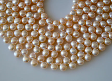 Natural Light Pink Round Button Freshwater Pearl Size 6.5-7 mm, Genuine Freshwater Pearl, Light pink Top Drilled Freshwater Pearls #38