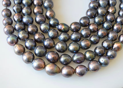 10 -13 mm Large Hole Graduated Baroque Pearl Peacock, Natural Large Baroque Pearls, Genuine Freshwater Pearls #117