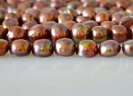 10-11mm AA Nugget Shape Dark Brown Color Genuine Freshwater Pearl Beads #915