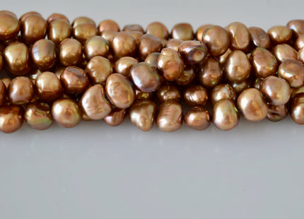9-10mm and 10-12mm Nugget Shape Dark Brown Color Freshwater Pearl Beads #918