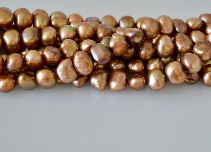 9-10mm and 10-12mm Nugget Shape Dark Brown Color Freshwater Pearl Beads #918