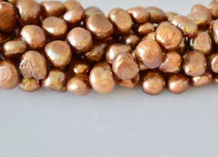 9-10mm and 10-12mm Nugget Shape Dark Brown Color Freshwater Pearl Beads #918