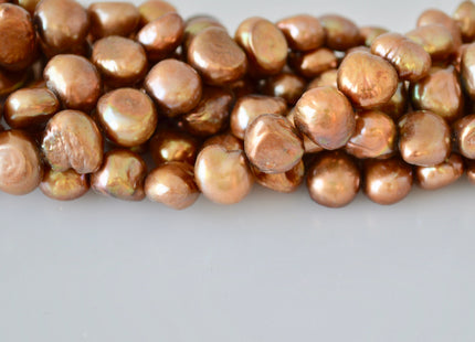 9-10mm and 10-12mm Nugget Shape Dark Brown Color Freshwater Pearl Beads #918