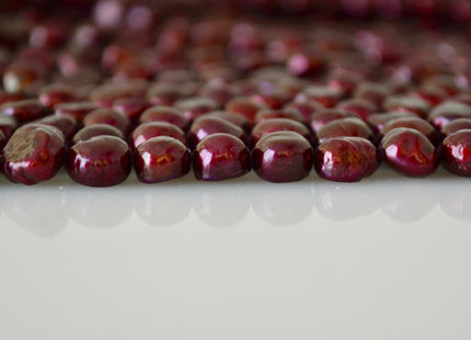 8-9mm Nugget Shape Burgundy Color Freshwater Pearl Beads Genuine Pearl #920