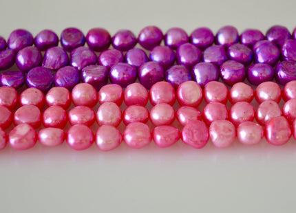 8-9x8-10mm Potato Nugget Pink & Purple Color Freshwater Pearl Beads #921