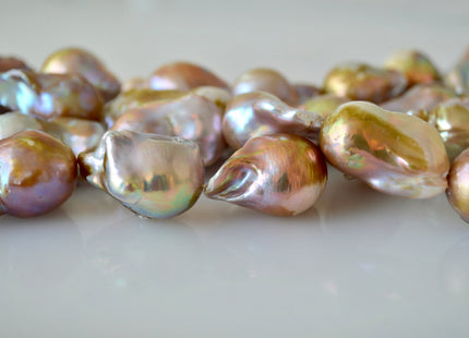 15x25-18-35mm Natural Color JUMBO Baroque Freshwater Irregular Pearl Beads #923