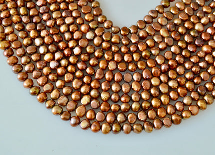 6-7mm Potato Nugget Purple/Pinkish & Dark Brown Color Freshwater Pearl Beads #926