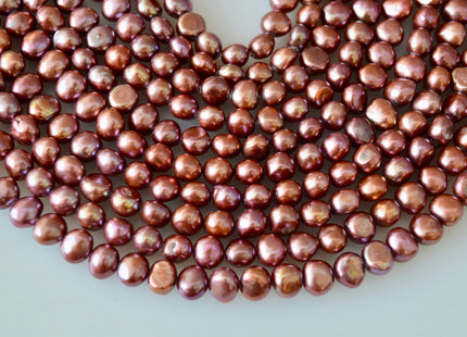 6-7mm Potato Nugget Purple/Pinkish & Dark Brown Color Freshwater Pearl Beads #926