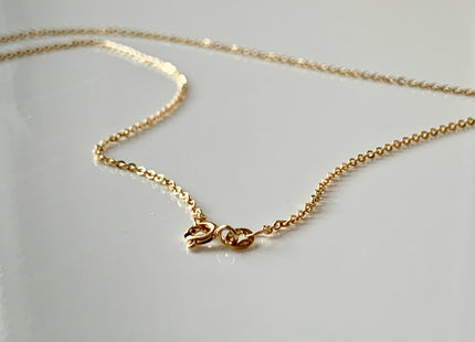 16 Inches Or 18 Inches 14K Gold Chain With Spring Clasp, Solid 14K Gold Chain Necklace DC Circle Link 35 #1004