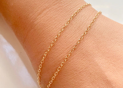 18 Inches 14K Genuine Gold Chain With Spring Clasp, Solid 14K Gold Chain Necklace, Fillgree 040 Chain #1020
