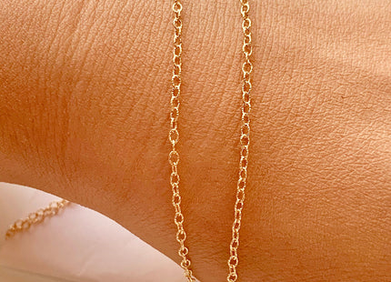 18 Inches 14K Genuine Gold Chain With Spring Clasp, Solid 14K Gold Chain Necklace, Fillgree 040 Chain #1020