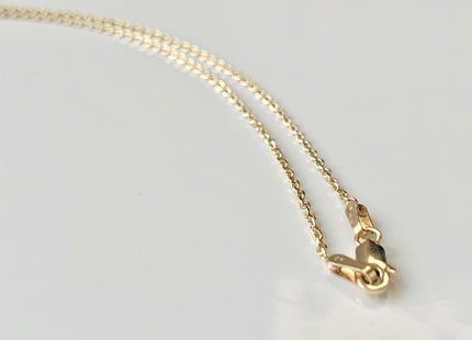 18 Inches 14K Genuine Gold Chain With Lobster Clasp, Solid 14K Gold Chain Necklace, Diamond Cut Boston Link 1.3mm/1.4mm chain #1022