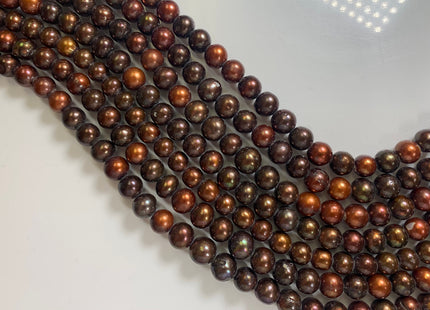 11 mm AA Large Hole Potato / Semi Round Multi Dark Brown Color Freshwater Pearl Beads Hole 2.2 mm Genuine Chocolate Freshwater Pearls #1075