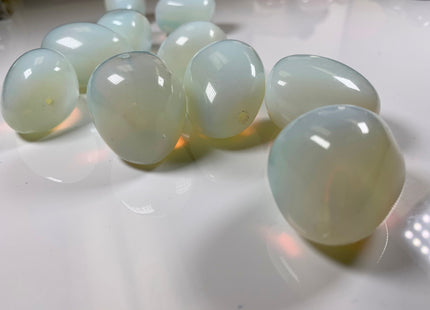 30x40 mm Natural Color Smooth Nugget Gemstone Rose Quartz / Amethyst / Opalite Natural Color Chunky Gemstone large Hole 2.0 mm Beads #2207