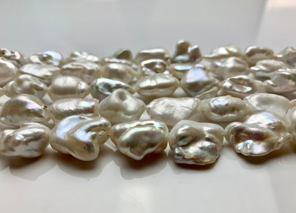 10x15-18 mm Natural White Biwa Keshi Stick Freshwater Pearls Beads, Genuine Biwa Keshi Freshwater Pearl Beads #1196