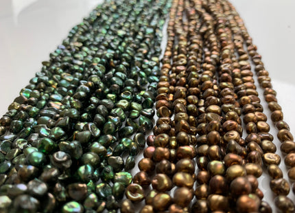 5-6 mm Bronze OR Green Color Keishi Freshwater Pearl Beads Genuine Keishi Nugget Freshwater Pearls #1234