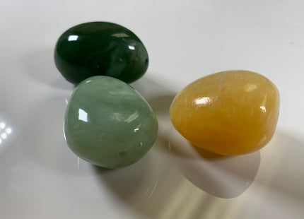 30x40 mm Natural Color Smooth Nugget Gemstone Yellow Jade OR New Jade Natural Color Chunky Gemstone large Hole 2.0 mm Beads #2210
