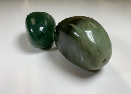 30x40 mm Natural Color Smooth Nugget Gemstone Yellow Jade OR New Jade Natural Color Chunky Gemstone large Hole 2.0 mm Beads #2210