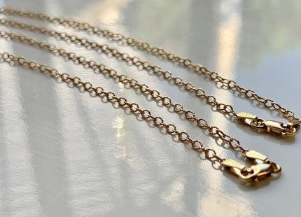 18 Inches 14K Genuine Gold Chain With Spring Clasp, Solid 14K Gold Chain Necklace, Fillgree 040 Chain #1020