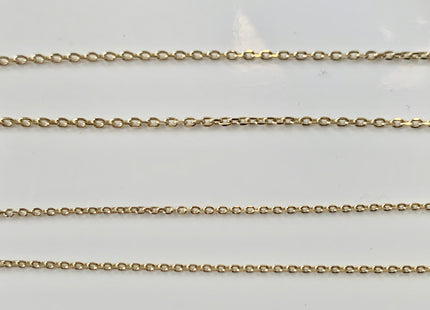 18 Inches 14K Genuine Gold Chain With Lobster Clasp, Solid 14K Gold Chain Necklace, Diamond Cut Boston Link 1.3mm/1.4mm chain #1022
