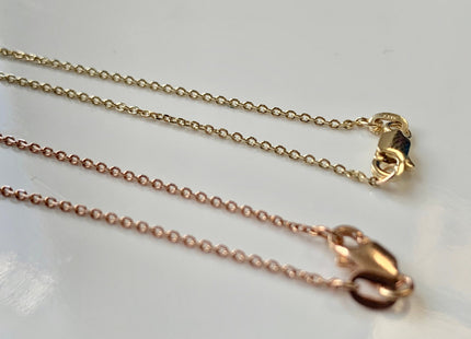 18 Inches 14K Genuine Gold Chain With Lobster Clasp, Solid 14K Gold Chain Necklace, Diamond Cut Boston Link 1.3mm/1.4mm chain #1022