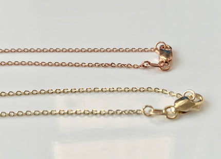 18 Inches 14K Genuine Gold Chain With Lobster Clasp, Solid 14K Gold Chain Necklace, Diamond Cut Boston Link 1.3mm/1.4mm chain #1022
