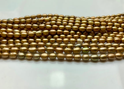 3.5x5.5 mm AA Sandstone OR Copper Color Rice / Oval Freshwater Pearls Genuine Freshwater Pearl Beads Freshwater Seed Pearls #1214