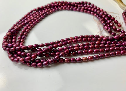 4x5.5 mm AA Purple OR Champagne Color Rice / Oval Freshwater Pearls Genuine Freshwater Pearl Beads Freshwater Seed Pearls #1215