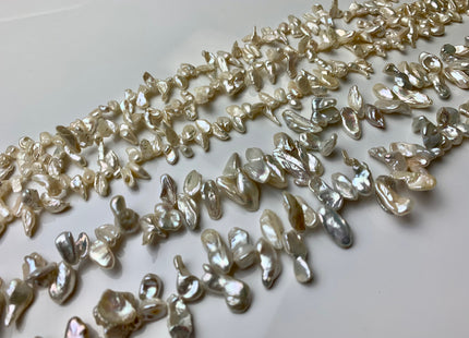 5x11-13 mm OR 8x15-18 mm Natural White Keishi Freshwater Pearls Top Drilled Keishi Pearls Rare Dancing Freshwater Keishi Pearls #1197