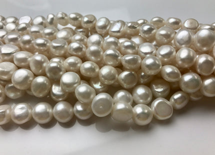 11-12 mm AAA Natural White NuggetFreshwater Pearl Beads, Natural White Color Genuine Nugget Freshwater Pearl #1247