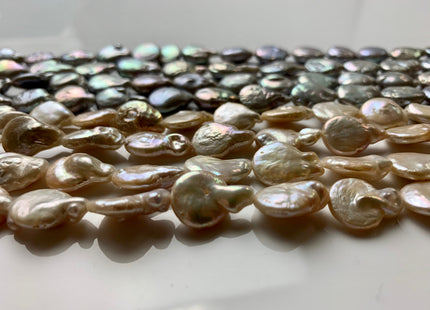 11x15 mm Natural Pink OR Gray Color Irregular Shape Coin Freshwater Pearls Genuine Cultured Freshwater Flat Coin Pearls #1245
