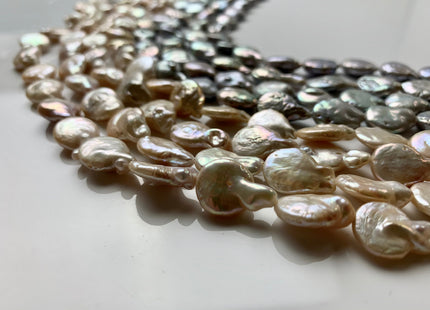 11x15 mm Natural Pink OR Gray Color Irregular Shape Coin Freshwater Pearls Genuine Cultured Freshwater Flat Coin Pearls #1245