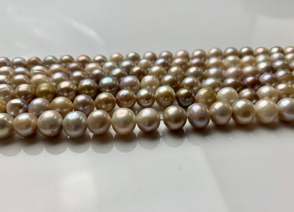 7-8 mm AA Natural Seaweed Champagne Color Potato Freshwater Pearl Beads Genuine All Natural Color Freshwater Pearls #1264