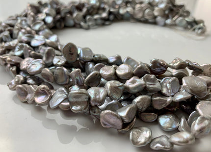 10-11 mm Gray Color Freshwater Flat Keishi Pearl, Genuine HighLuster Keishi Freshwater Pearl Limited Edition #1283