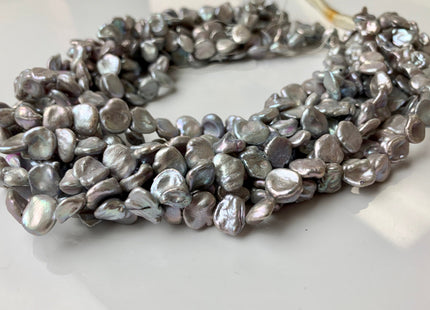 10-11 mm Gray Color Freshwater Flat Keishi Pearl, Genuine HighLuster Keishi Freshwater Pearl Limited Edition #1283