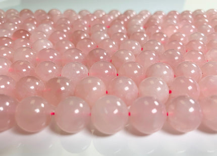 WHOLESALE AAA TOP Quality 8mm 12 mm Smooth Round Rose Quartz Beads October Birthstone Natural Rose Quartz Gemstone Beads #2205