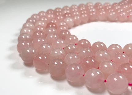 WHOLESALE AAA TOP Quality 8mm 12 mm Smooth Round Rose Quartz Beads October Birthstone Natural Rose Quartz Gemstone Beads #2205