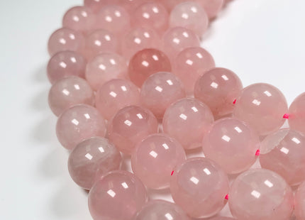 WHOLESALE AAA TOP Quality 8mm 12 mm Smooth Round Rose Quartz Beads October Birthstone Natural Rose Quartz Gemstone Beads #2205