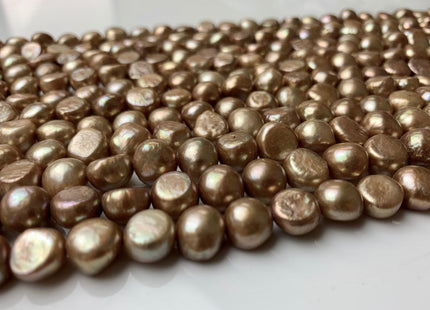 10-11 mm AA Taupe Champagne Freshwater Pearl Nugget Beads, Cultured Pearl Beads, Genuine Freshwater Nugget Pearl Beads #1205