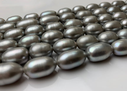 10x13-15 mm AAA Gray Color Freshwater Pearls Long Rice/Oval Shape Pearl Beads Genuine Top Quality Freshwater Pearls #1189